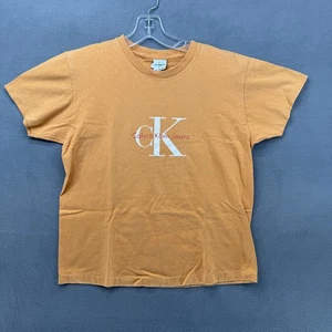 Camiseta de Jeans Calvin Klein para Mujer Mediana Beige Algodón USA Vintage Single Stitch - Imagen 1 de 6