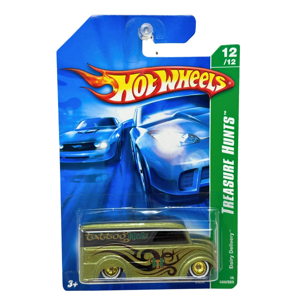 Литая под давлением хижина для татуировок Hot Wheels Treasure Hunt Dairy Delivery масштаб 1:64 Real Riders - Изображение 1 из 4