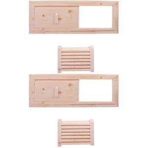 2 Sets Louver Ventilation Port Steam Room Sauna Accessories Wood - Picture 1 of 12