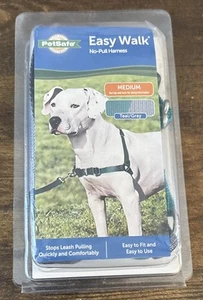 NEW PetSafe Easy Walk No Pull Adjustable Dog Harness Size Medium in Teal/Gray - Picture 1 of 6