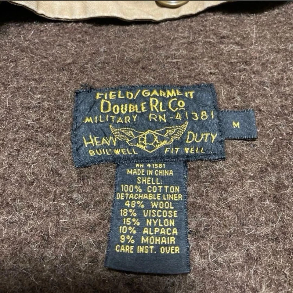 Double RL Military Trench Coat Alpaca Liner Vintage Cotton Size L Japan - Image 1 of 4