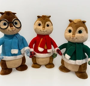 Dyno Alvin & The Chipmunks Plush Jumbo 18” Greeter Christmas Simon Theodore Lot - Picture 1 of 13