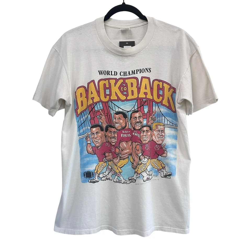 Camiseta de los Campeones del Mundo San Francisco 49ers NFL Remake Diseño Caricatura HN3786 Foto 1 de 1