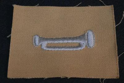 Pre-WWI USMC Marine Corps Bugler Sleeve Cuff Rating Service Patch, Khaki - Rare - Image 1 of 2