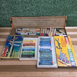 Lot of 3 vintage pastels - Nupastel Color Sticks & Weber Oil Pastels - Picture 1 of 7