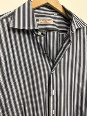 Luciano Barbera Button Up Blue White Stripe Shirt 2XL Made in Italy Dress shirt - Image 1 of 4