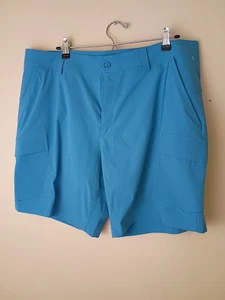 Under Armour Fish Pro 2.0 Cargo Shorts UPF 50 Cyan Blue Malibu Color-NWT Size 38 - Picture 1 of 5