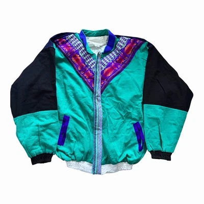 Vintage Handmade Jacket Size XL Full Zip Knit Mens Ethnic Cultural Ecuador Wool - Image 1 of 4