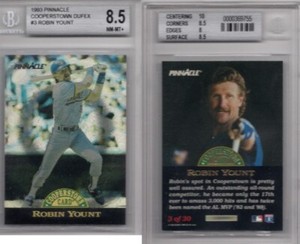 Robin Yount #3 1993 Pinnacle Cooperstown DUFEX BGS 8.5