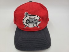 Vintage Carolina Mudcats Bait Shop Snapback Hat Cap Men MiLB Baseball Red Black