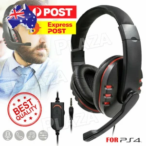 Gaming Headset Headphone w/ Microphone Volume Control for Sony PS4 PlayStation 4 - Picture 1 of 12