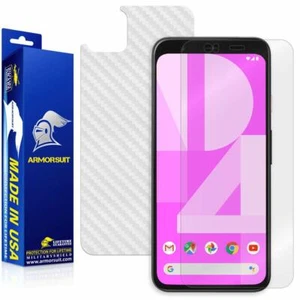 ArmorSuit Google Pixel 4 XL Screen Protector + White Carbon Fiber Skin USA - Picture 1 of 7