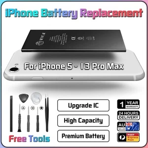 iPhone X XR Xs 11 12 13 14 15 Pro Max 5 6 7 8 Plus OEM New Battery High Quality - Picture 1 of 40