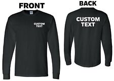 Custom T-Shirt DryBlend® 50/50 Long Sleeve, Personalized, Add Your Own Text