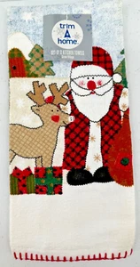 Kmart Trim-A-Home Multicolor Snow Village Winter Holiday Kitchen Towel Set - Picture 1 of 7
