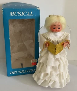Ángel de Navidad musical vintage con pelo amarillo caja de música vacias no funciona - Japón - Imagen 1 de 10