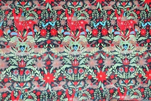 MIND THE GAP CURTAIN FABRIC DESIGN Der Kong Velvet 3 METRES BLACK COTTON VELVET - Picture 1 of 9