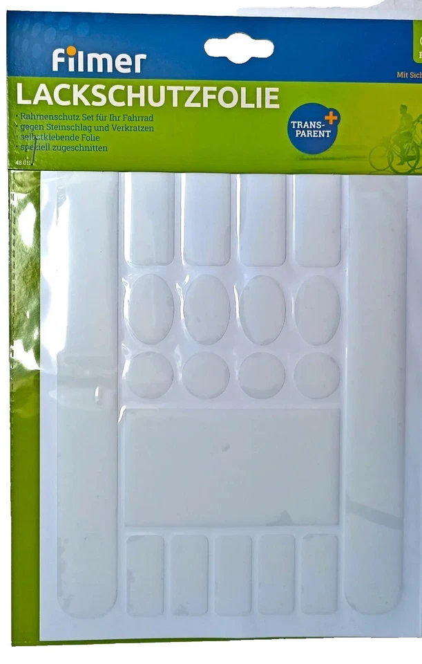 Filmer Fahrrad Schutzfolie Rahmenschutz Lackschutz Folie transparent 48011