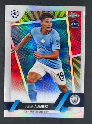 2022-23 Topps Chrome UCC Julian Alvarez RC SP Hero Variation #68 - Image 1 of 3