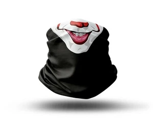 Waschbar Stoff Gesichtsbedeckung Hals Gamasche Pennywise Gesicht Design Druck EU Made - Bild 1 von 5