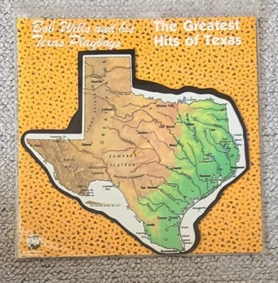 BOB WILLS & HIS TEXAS PLAYBOYS-GREATEST HITS OF TEXAS-SHAPED PICTURE DISC-EX.CON - Image 1 of 3