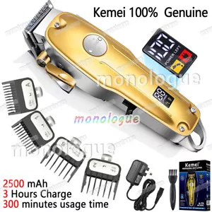 Professional Hair Clippers Machine Trimmer Shaving Beard Cutting Cordless Barber - Picture 1 of 35