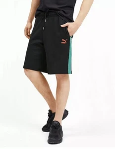 $55 Puma LuXTG Bermuda Sweat Shorts Men’s Size 2XL Puma Black 595750-01 NWT - Picture 1 of 7