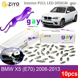 10pcs Xenon White Lamp Upgrade LED Interior Light Kit For 2006-2013 E70 BMW X5 - Picture 1 of 8