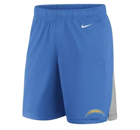 Nike Men's NWT Standard Fit Los Angeles Chargers Blue Shorts Size Large NFL Cover