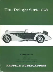 AUTOMOBILE PROFILE 34 DELAGE SERIES D8 FRENCH PRE-WAR LUXURY CAR - Picture 1 of 3