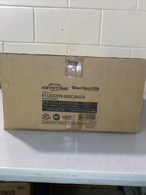 Keystone T8U LED U-Bend (FULL CASE/12x bulbs) KT-LED18T8-U6GC-840-D LINE VOLTAGE - Image 1 of 4