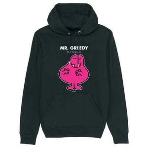 Mr Men Pullover Hoodie Mr. Greedy Organic Cotton Long Sleeve Kids Top Hoody - Picture 1 of 13