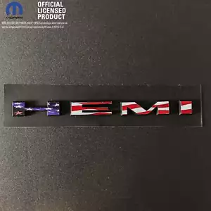 Dodge HEMI Fender Emblem Insert Decal L&R AMERICAN FLAG Fits 2019-2023 - Picture 1 of 6
