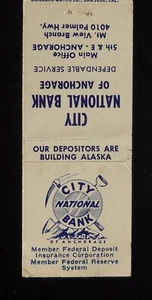 City National Bank of Anchorage de la década de 1950 5th & E Palmer Hwy. Mt. AK View Anchorage - Imagen 1 de 2