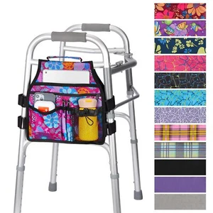 Side Walker Bag Walker Accessories Bag w/Cup Holder Folding Walker Basket Wat... - Picture 1 of 8