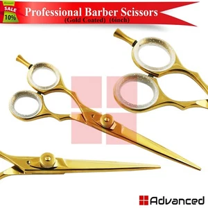 Tijeras doradas de peluquería de peluquería con desplazamiento de 6 pulgadas tijeras de aseo de belleza - Imagen 1 de 4