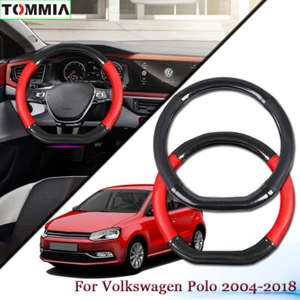 Car Styling Carbon Fiber Leather Car Steering Wheel Cover For Volkswagen Polo - Picture 1 of 10