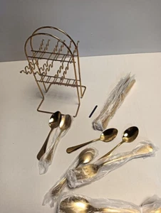Besteck Set 6 Personen 24 Teilig Gold Besteckset Edelstahl Essbesteck Spiegelpol - Bild 1 von 3