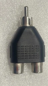 Adattatore doppio RCA Y 1RCA maschio a 2RCA femmina per cavi RCA argento - Foto 1 di 4
