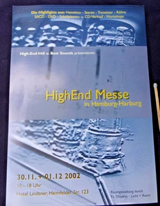 HIGH END MESSE, 2 SEITEN, 1 BLATT,HAMBURG,HOTEL LINDTNER,30.11+1.12. 02,AUS 2002 - Bild 1 von 2