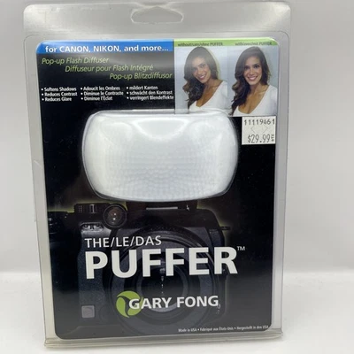 Gary Fong The Puffer On Camera Cold Shoe Diffuser for Canon, Nikon - NIP - Image 1 of 2