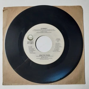 Journey & Sammy Hagar Only The Young 7" Record 1985 & 1981 Geffen Rock 45 RPM - Picture 1 of 2