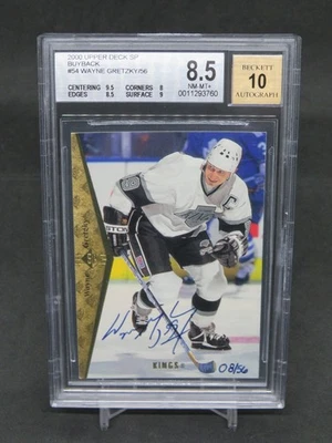 Cubierta superior Buyback Sp Wayne Gretzky 2000 automático/56 BGS 8,5 Kings Al2 Foto 1 de 2