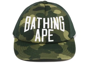 Size OS - BAPE Color Camo Nyc Logo Mesh Cap (FW22) Green 1I80-180-004 - Picture 1 of 1