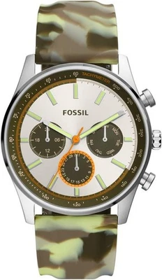 Reloj Hombre Fossil BQ2526 Sullivan Multifunción Verde Camuflaje Silicona Foto 1 de 3