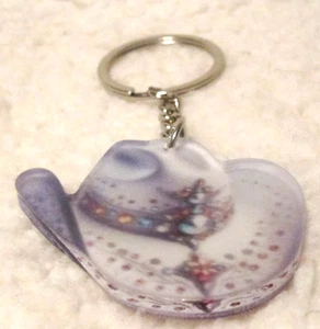 Key Chain Cowboy Hat Western Style Fancy Bejeweled Cowgirl Hat Charm Purse Charm - Picture 1 of 2