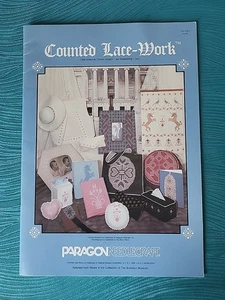 Paragon Counted Lace Work Pattern Booklet Vtg 1983 Chicken Scratch Embroidery - Picture 1 of 6
