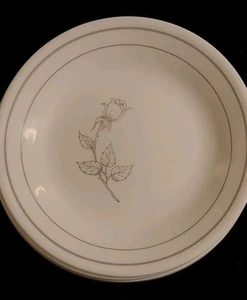 5 Vintage Corelle SOLITARY ROSE 6 3/4" Bread Butter Plates - Picture 1 of 4