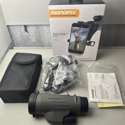 MONOPIX -MONOCULAR WATERPROOF WITH SMARTPHONE ADAPTER NEW IN ORIGINAL BOX CARSON - Image 1 of 4