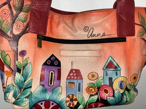Anna by Anuschka Women's Genuine Leather Convertible Tote Crossbody Village - Picture 1 of 15